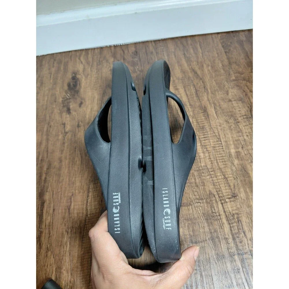 FCM Island Surf Black Cushioned FLIP/FLOP mens 10 EU 43 Comfort Rebound Foam